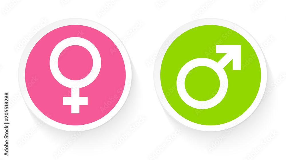 Male Female Button Green/Rose Male Female Button Green/Rose