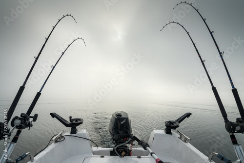Morning fishing scenery