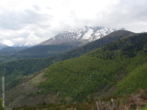 vue du col d aspin pyr  n  es