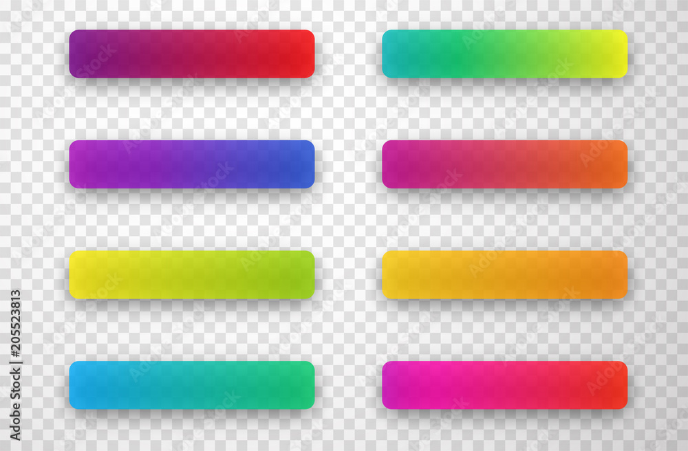Colorful icon templates isolated on transparent background. Colorful icon templates isolated on transparent background.