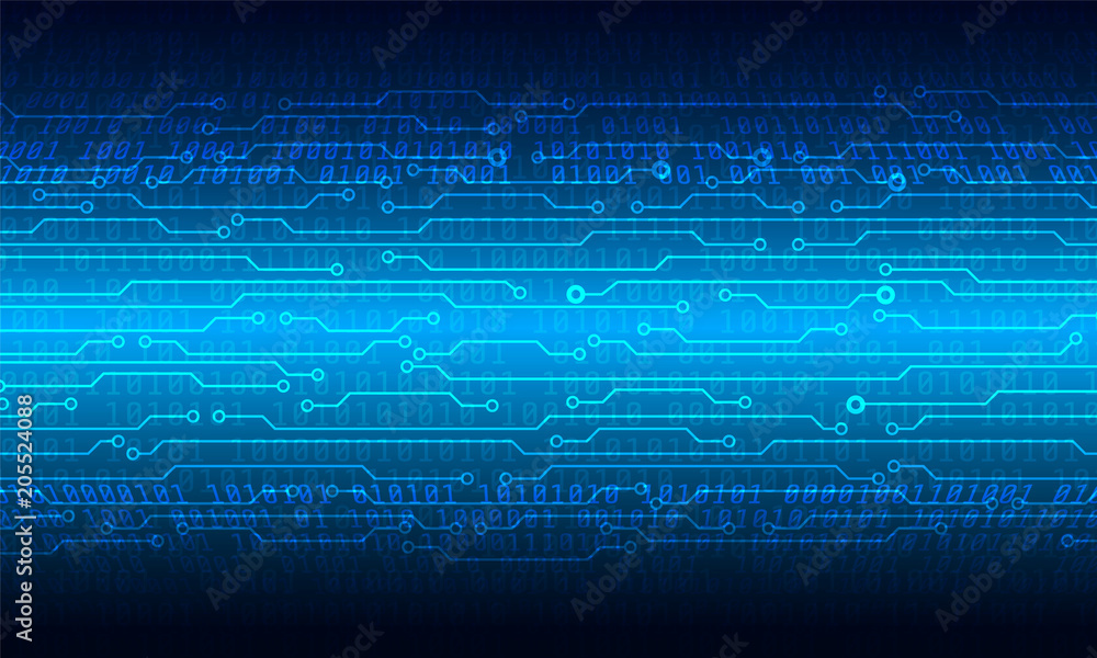 Hi Technology Sci fi Cyber Security Concept Vector Background. Abstract