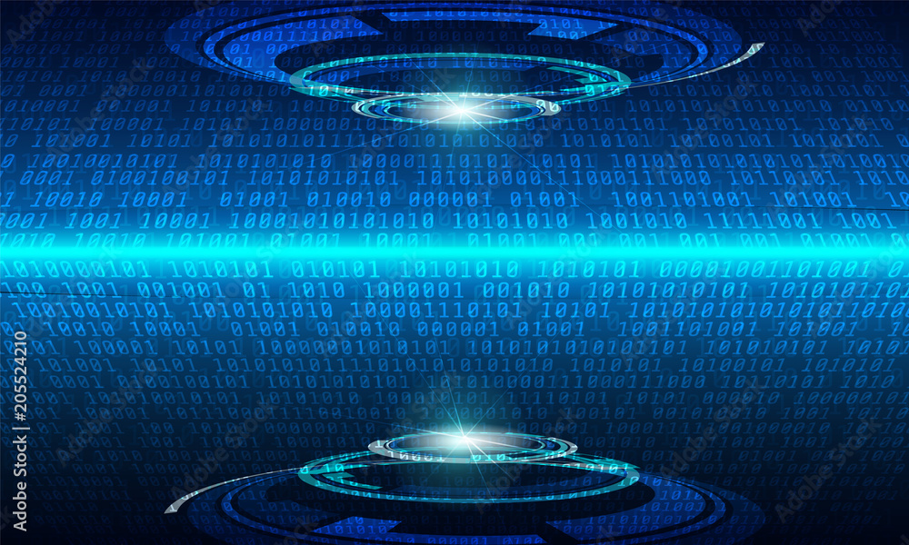 Hi Technology Sci fi Cyber Security Concept Vector Background. Abstract ...