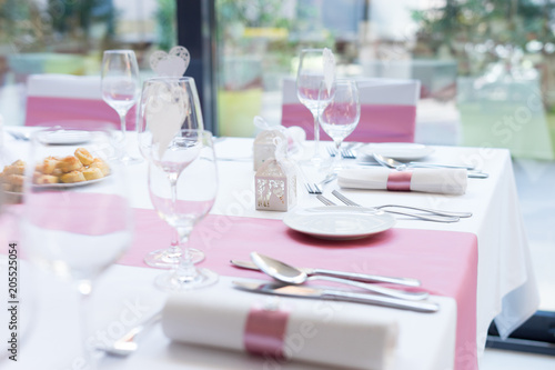 wedding table settings with decoration
