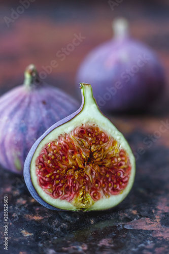 Beautiful and fresh figs on...