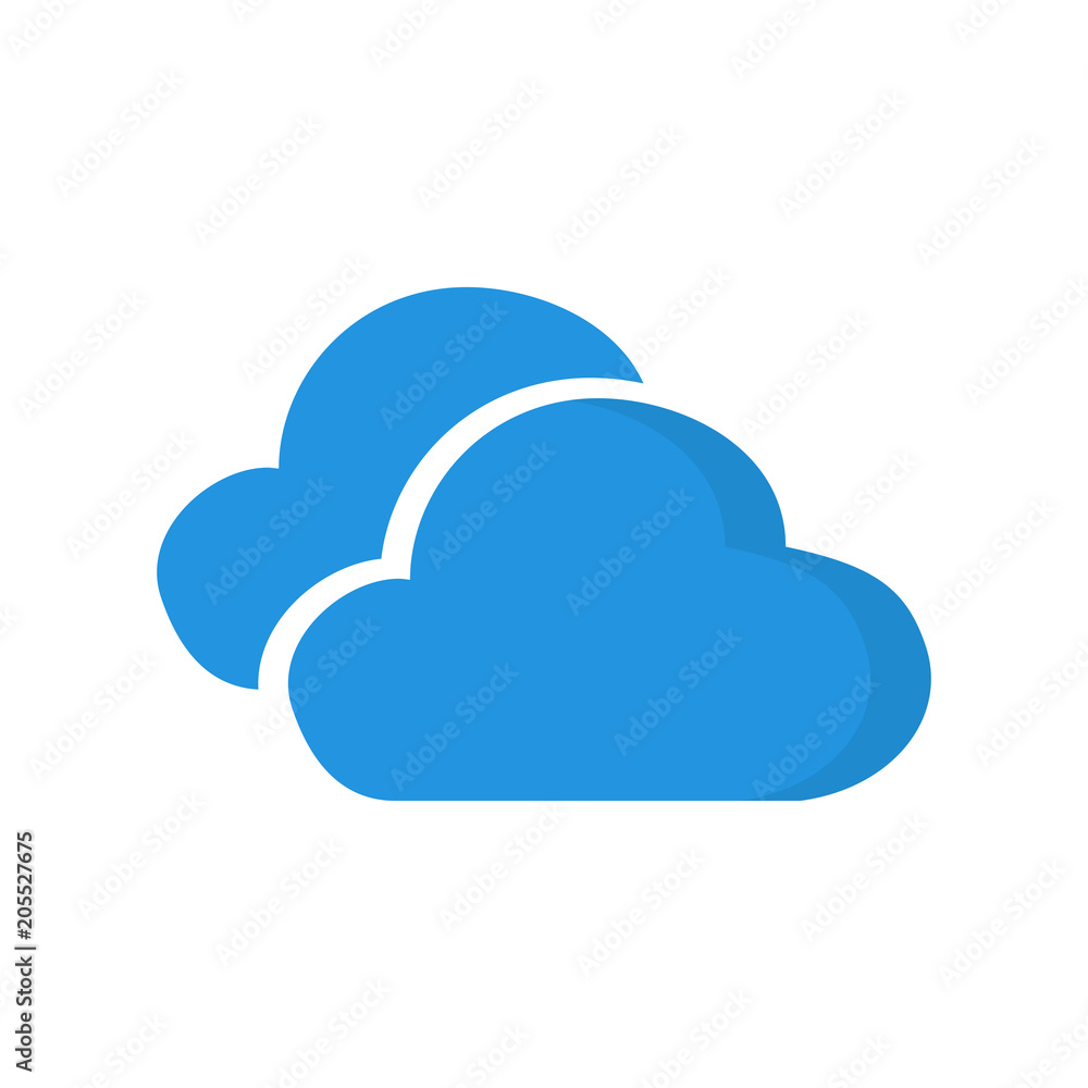Cloud icon, isolated. Flat design. Cloud icon, isolated. Flat design.
