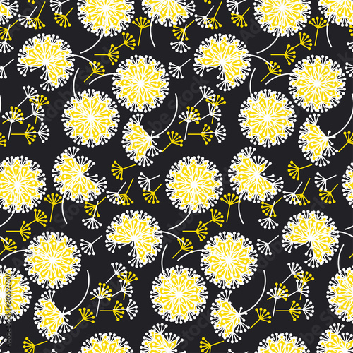 Black and white dandelion f...