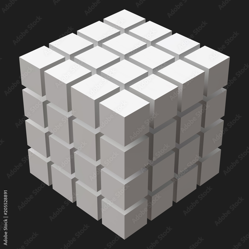 big cube with cubic cuts big cube with cubic cuts