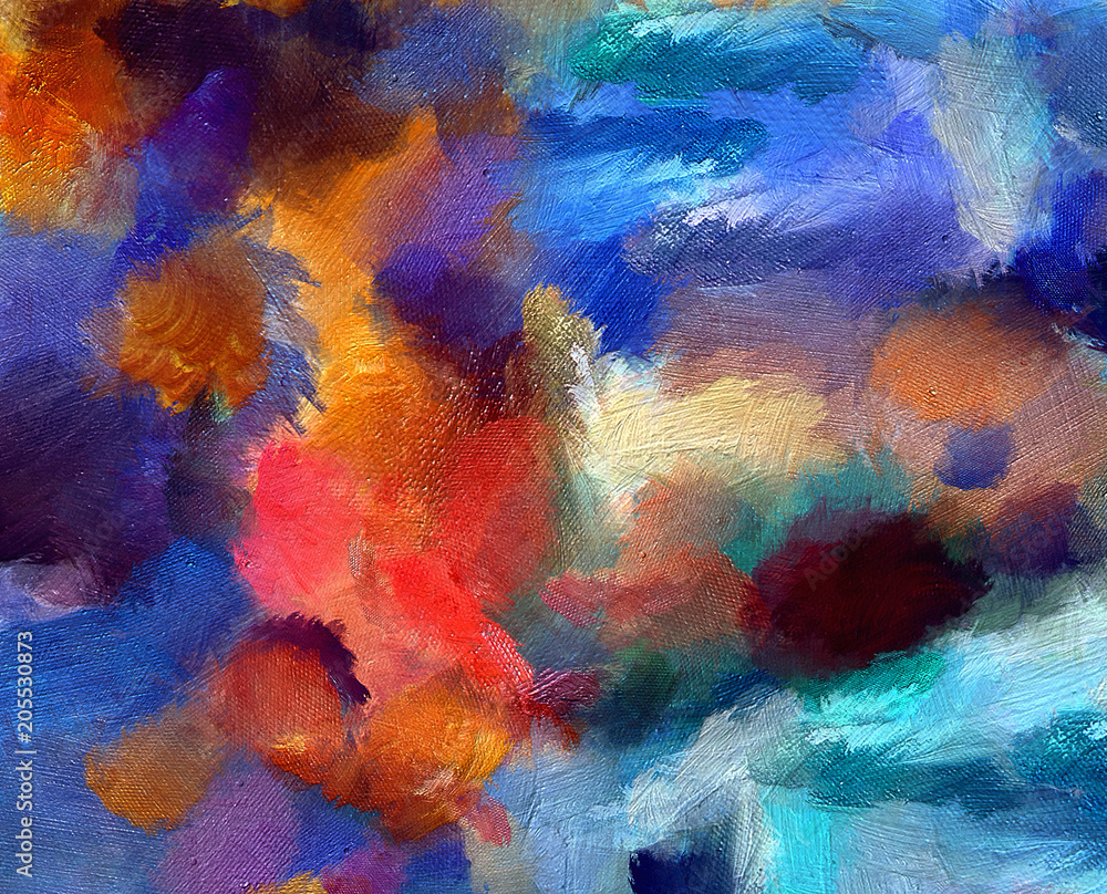 Fototapeta premium Modern painting artwork. Oil on canvas. Abstract art texture. Background template for banners, postcards, posters or wallpapers and textile printing. Pattern for design creative printed matter.