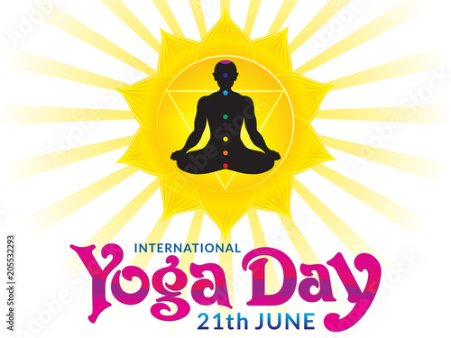 abstract artistic yoga day background