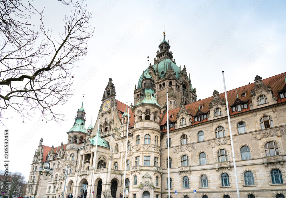 HANNOVER, GERMANY-March 13, 2018: new town City hall in Hanover, Germany.