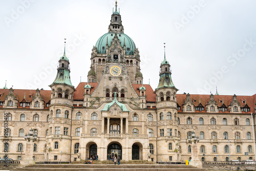 HANNOVER, GERMANY-March 13, 2018: new town City hall in Hanover, Germany. © ilolab