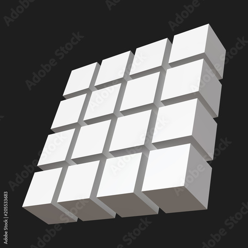 one row cubes