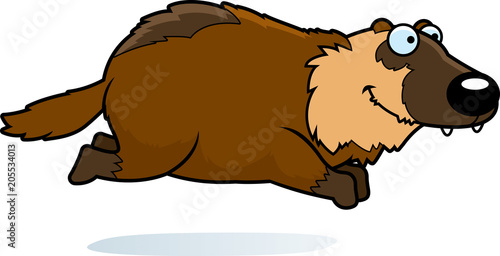 Cartoon Wolverine Running