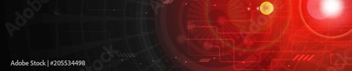 Abstract technology dark red web header banner