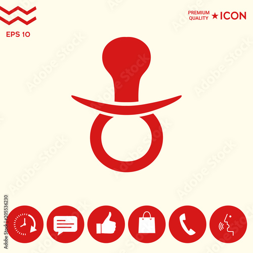 Baby pacifier icon