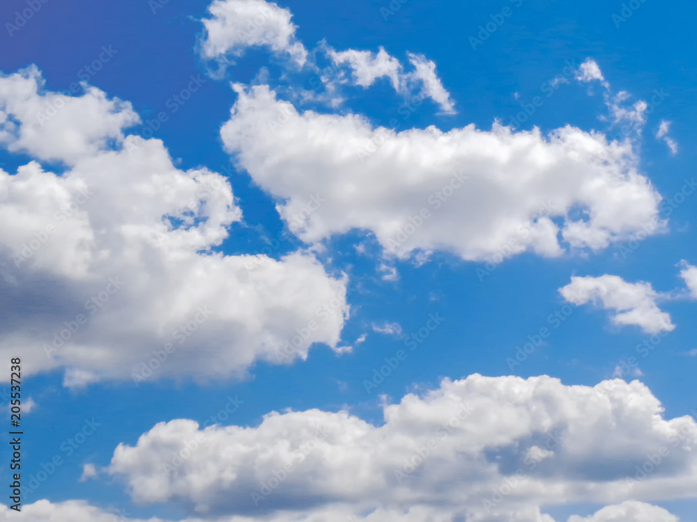 Blue sky and white clouds. Nature cloud landscape. Clouds in the blue sky. Blue sky background Blue sky and white clouds. Nature cloud landscape. Clouds in the blue sky. Blue sky background