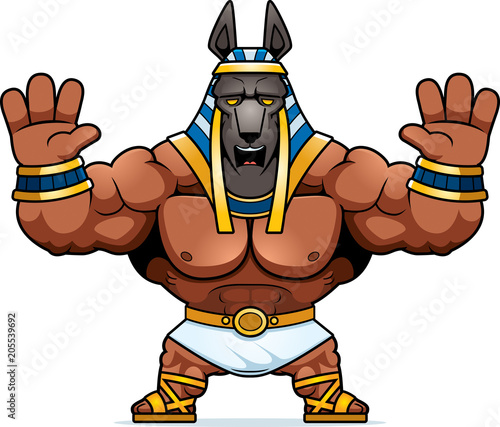 Cartoon Anubis Scared