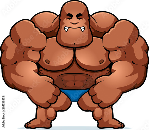 Cartoon Bodybuilder Mad