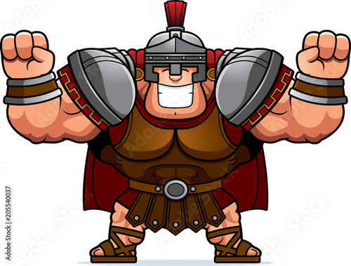 Cartoon Centurion Celebrating