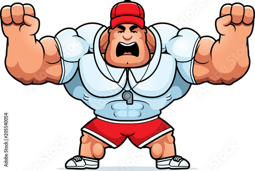 Cartoon Coach Angry