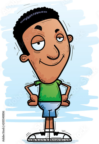 Confident Cartoon Black Man