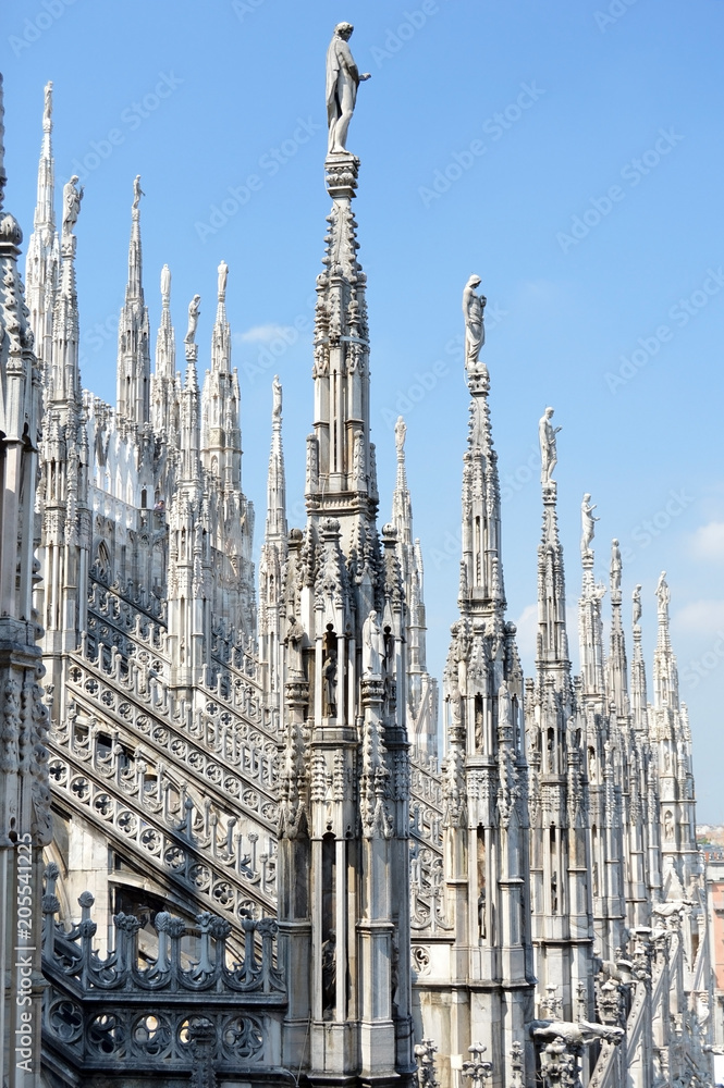 Milano Duomo spires and pinnacles