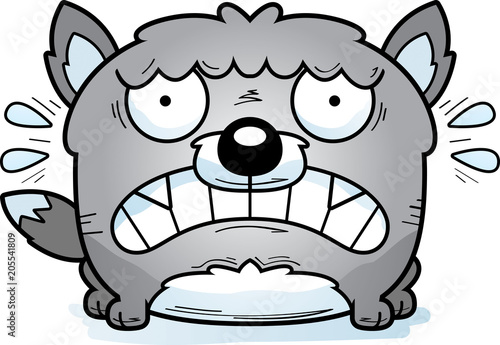 Terrified Little Wolf