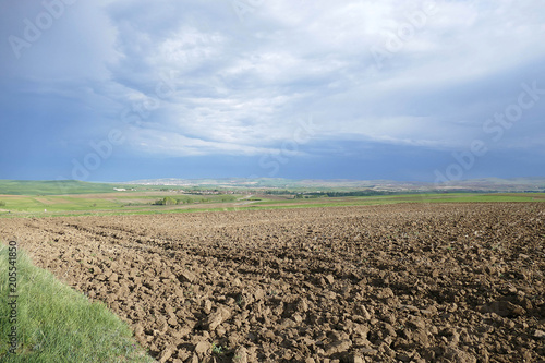 Billede på lærred fallow fields made