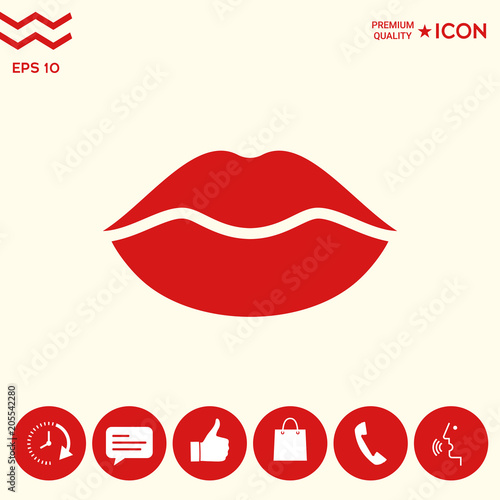 Lips symbol icon