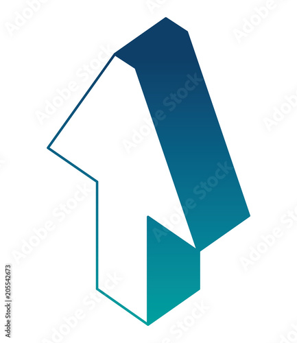 Free Download arrow up isometric icon vector illustration design - GFXLoad