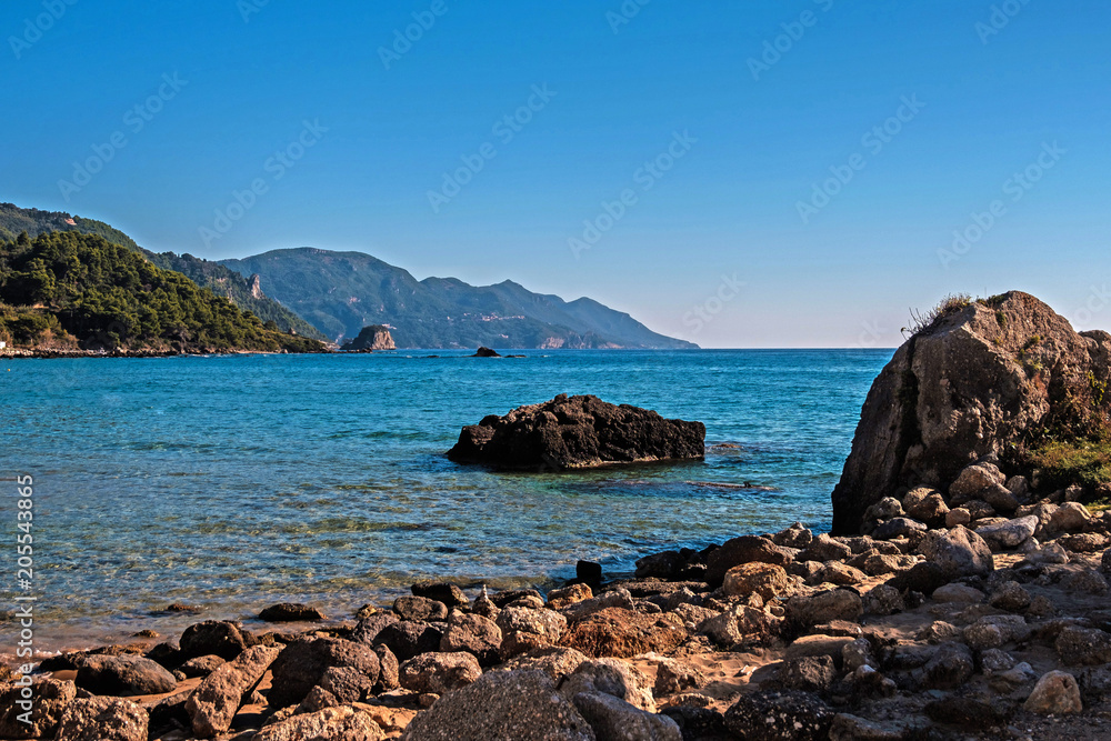 Felsige Bucht auf Korfu