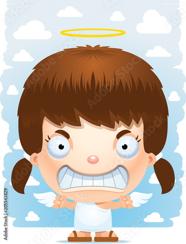 Angry Cartoon Girl Angel