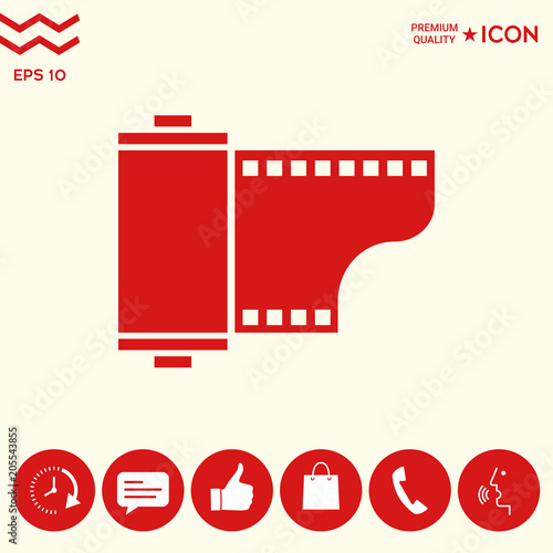 Photographic film cassette icon