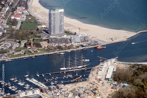 Aerial Picture of the German Baltic Coastline -- Travemünde 
