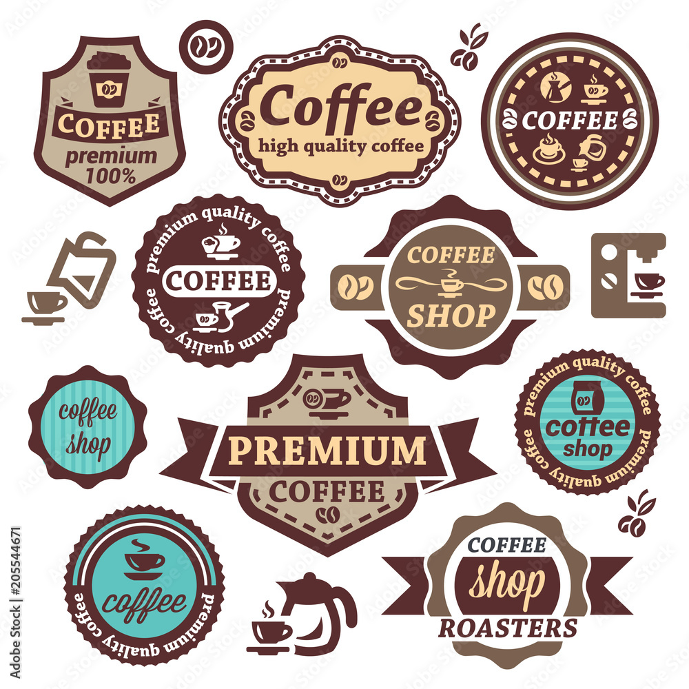 coffee vector labels