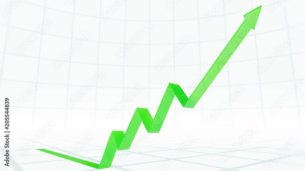 Economic Growth. Success Concept: Green Arrow Moving Up Economic Growth. Success Concept: Green Arrow Moving Up