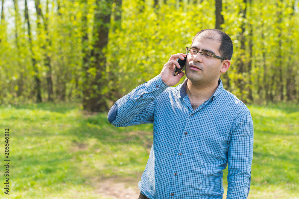 businessman freelancer talking on the phone businessman freelancer talking on the phone