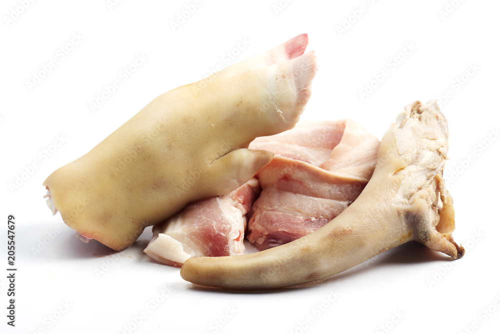raw leg ,tail and streaky pork raw leg ,tail and streaky pork