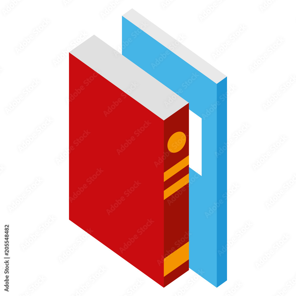 text books isometric icon vector illustration design text books isometric icon vector illustration design