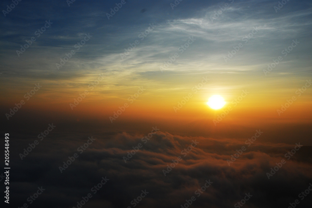 Beautiful Sunlight, sunrise and cloud in the morning