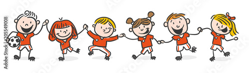 Kids Footballteam red