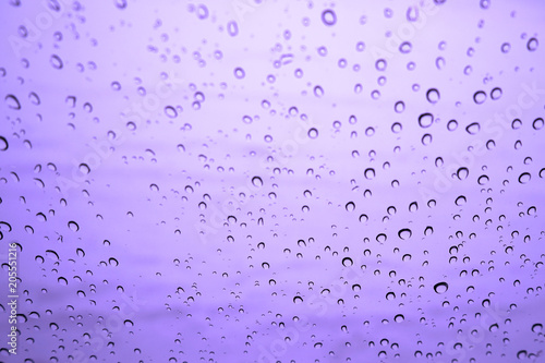 Raindrop on the window, toned.
