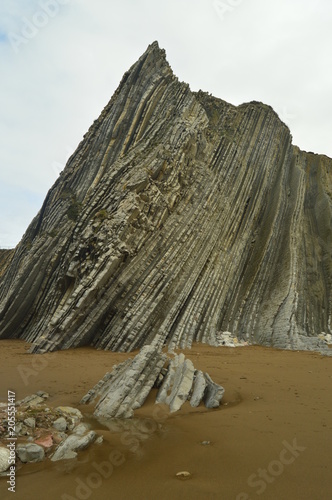 Fossil Record Mountains With Formations Of The Flysch Type Of The Paleocene Geopark Basque Route UNESCO. Shooting Game Of Thrones. Itzurun Beach. Geology Landscapes Travel. Zumaia Guipuzcoa Spain