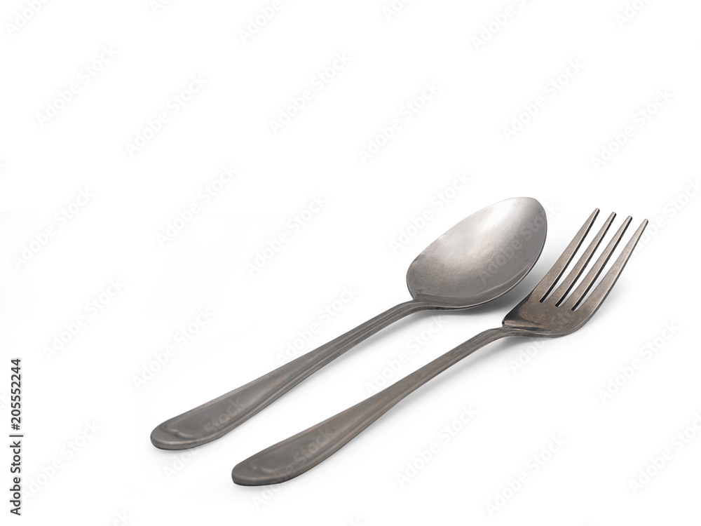 fork and spoon.(clipping path) fork and spoon.(clipping path)