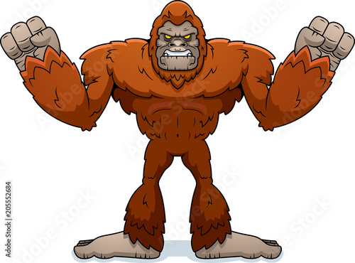 Cartoon Sasquatch Angry