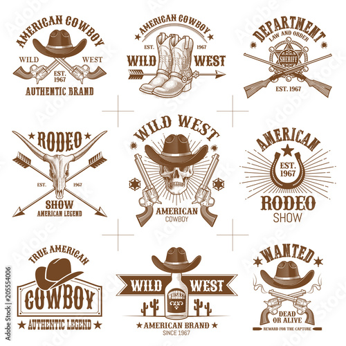 Wild West Logos Vector Collection 2