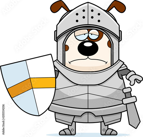 Sad Cartoon Dog Knight