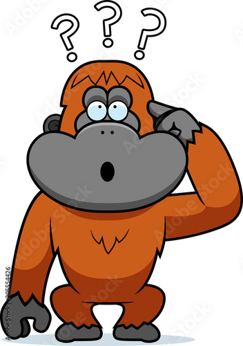 Cartoon Stupid Orangutan