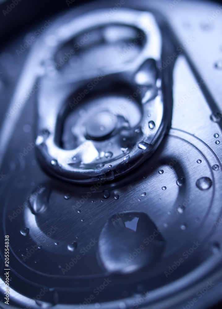Macro close up of the top of a Drinks Can Macro close up of the top of a Drinks Can