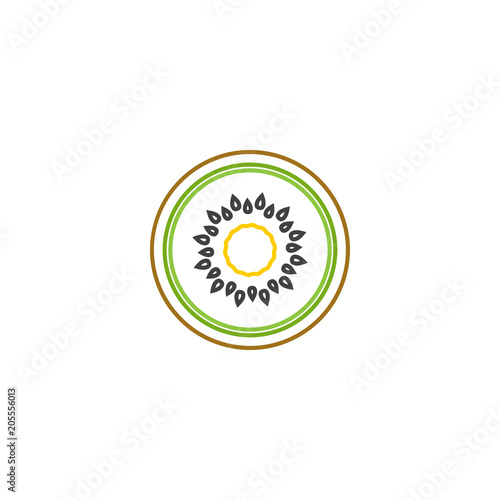 Outline fruit logo icon template
